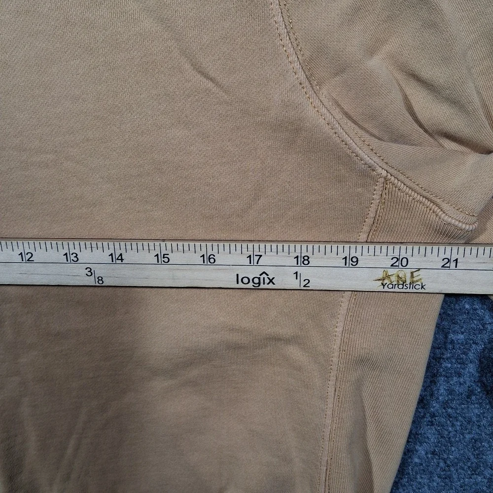 Y2K J. Crew‎ Garment-dyed french terry crewneck sweatshirt Camel  Mens MT - Picture 11 of 14